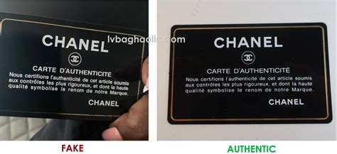 chanel fake or real|authenticity card chanel.